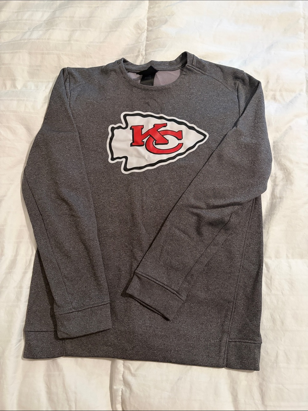 NWOT NFL TEAM APPAREL Kansas City Chiefs Gray Logo Crewneck Sweatshirt
